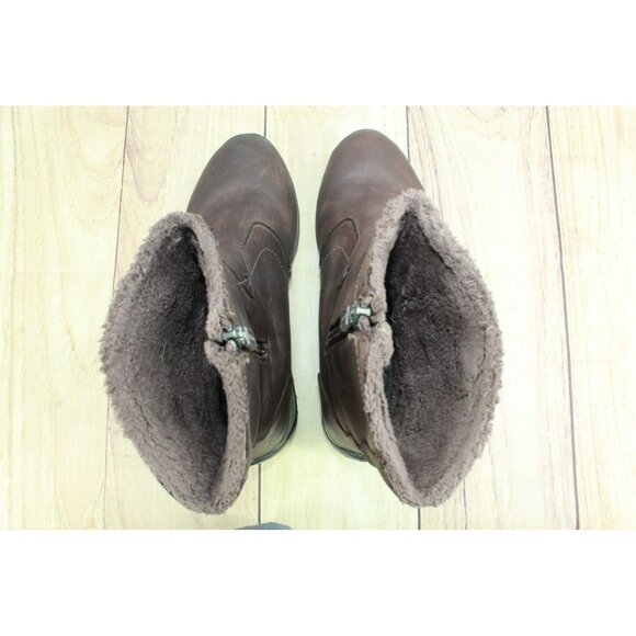 Sorel Maribel Brown Leather Side Zip Waterproof Insulated Winter Boots Size 7 - Picture 7 of 10